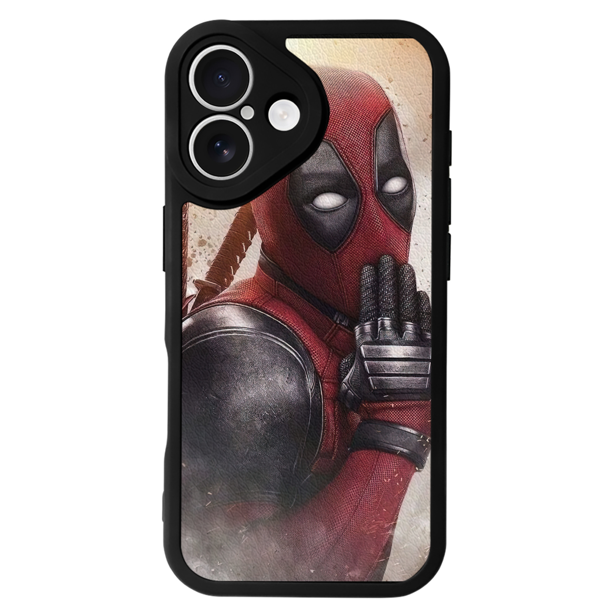（画像用） Deadpool デッドプール 【iPhone 16シリーズ対応】シリコンスマホケース（レザー調） 材質：シリコン
